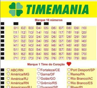 Resultado do Timemania